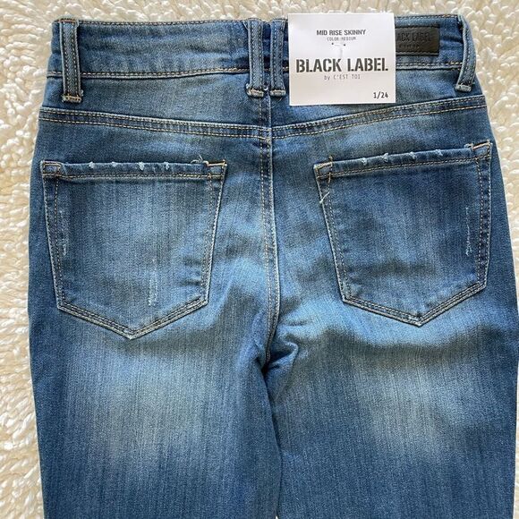 Black Label Mid Rise Skinny Jean Size 1/24 - Picture 5 of 8
